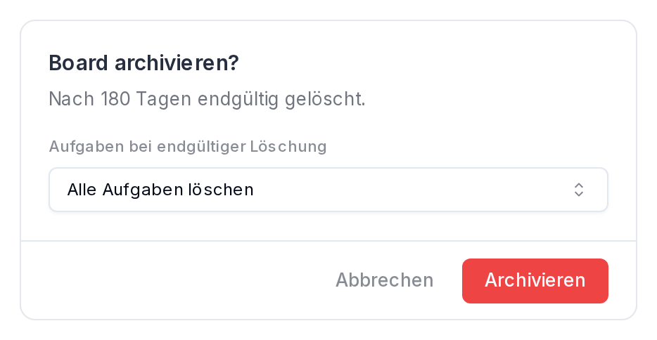 Ein Board archivieren