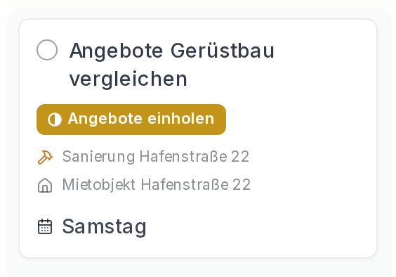 Eine Karte aus dem Board Sanierung Hafenstraße 22
