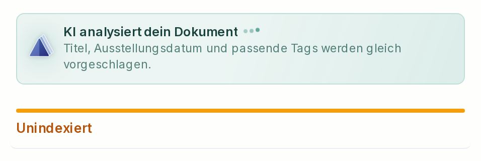 Der Dokumenten-Agent liest ein neues Dokument