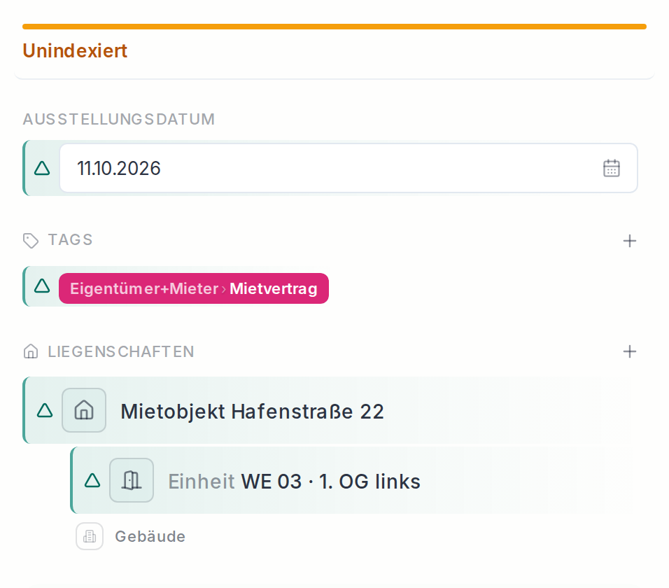 Werte, die der Agent gesetzt hat