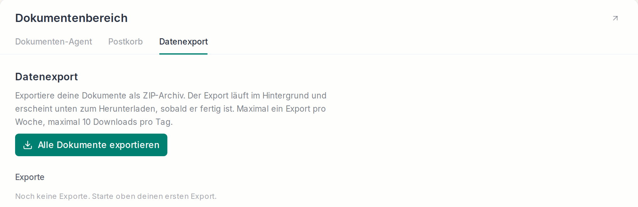 Der Datenexport