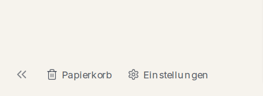 Der Papierkorb unten links