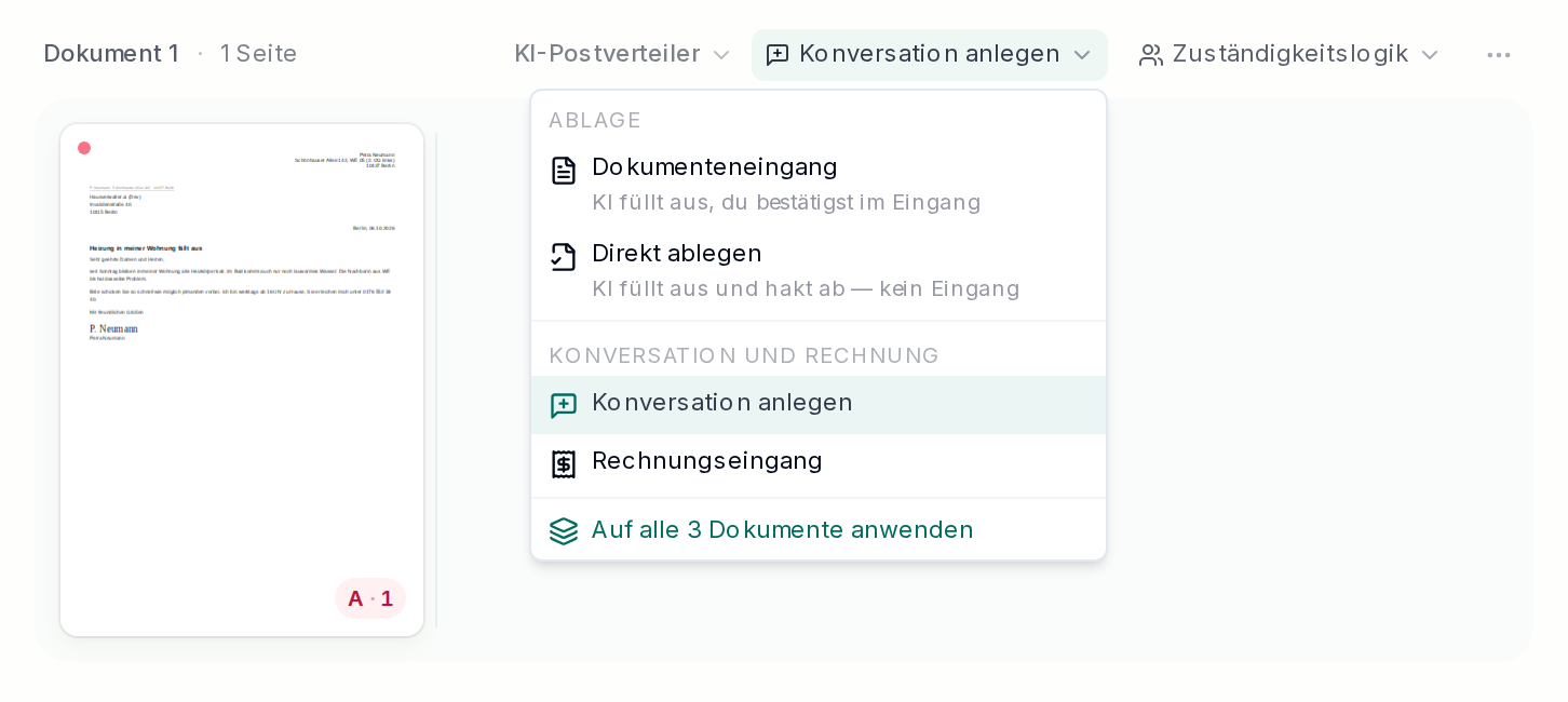 Das Ablageziel eines Dokuments