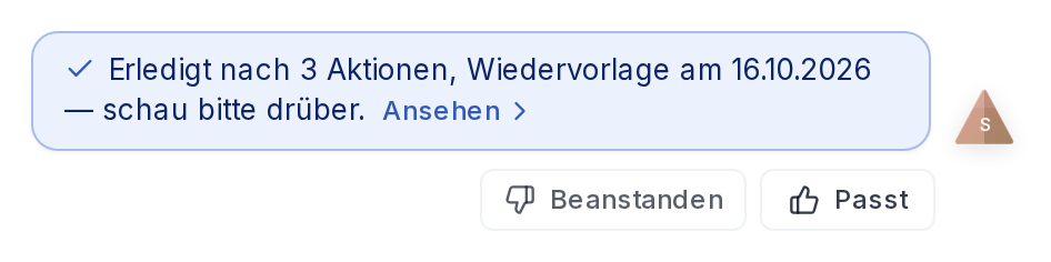 Die Sprechblase nach einem autonomen Lauf