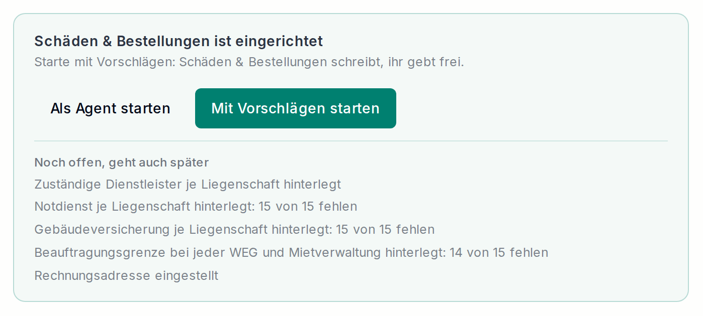 Der Agent ist eingerichtet