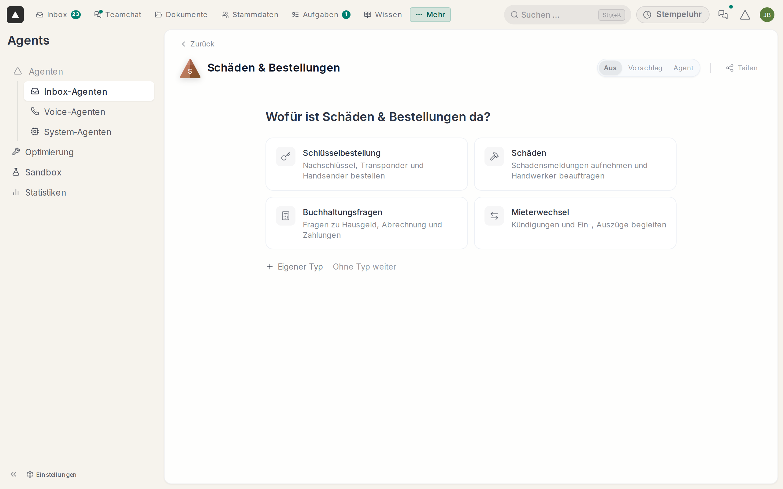 Wofür ist der Agent da?