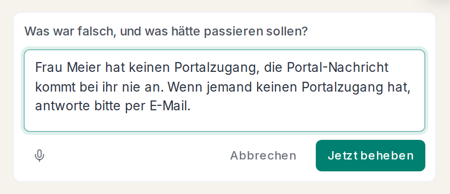 Eine Beanstandung schreiben