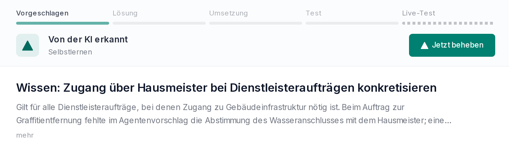 Ein Vorschlag aus dem Selbstlernen