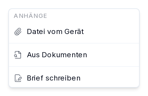 Brief schreiben über die Büroklammer