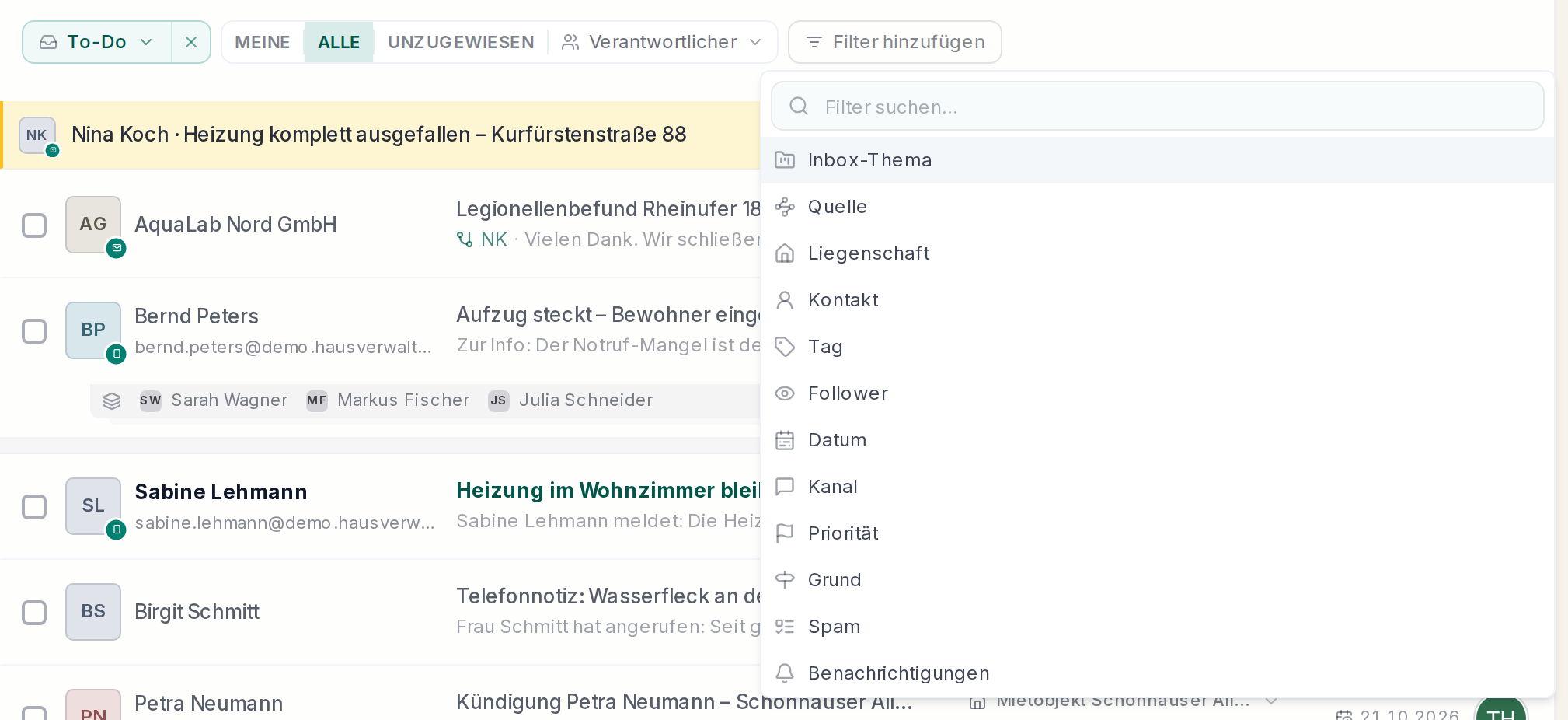 Wonach du filtern kannst