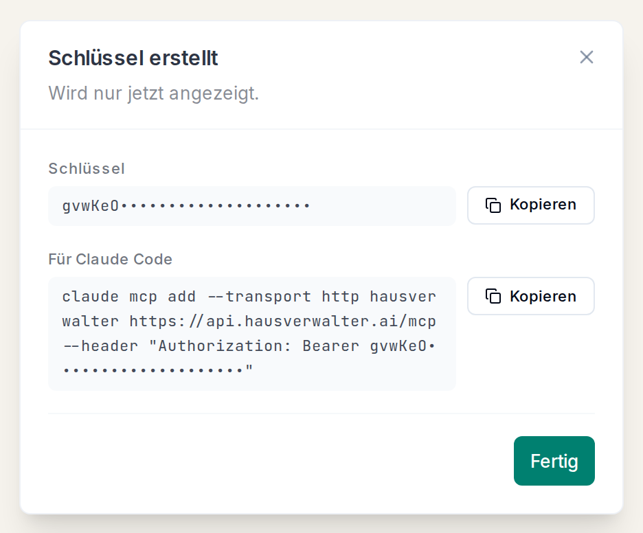 Der fertige Befehl für Claude Code