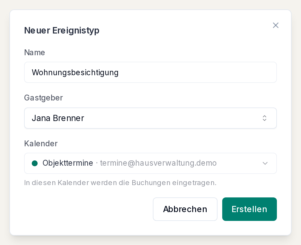 Ein neuer Ereignistyp