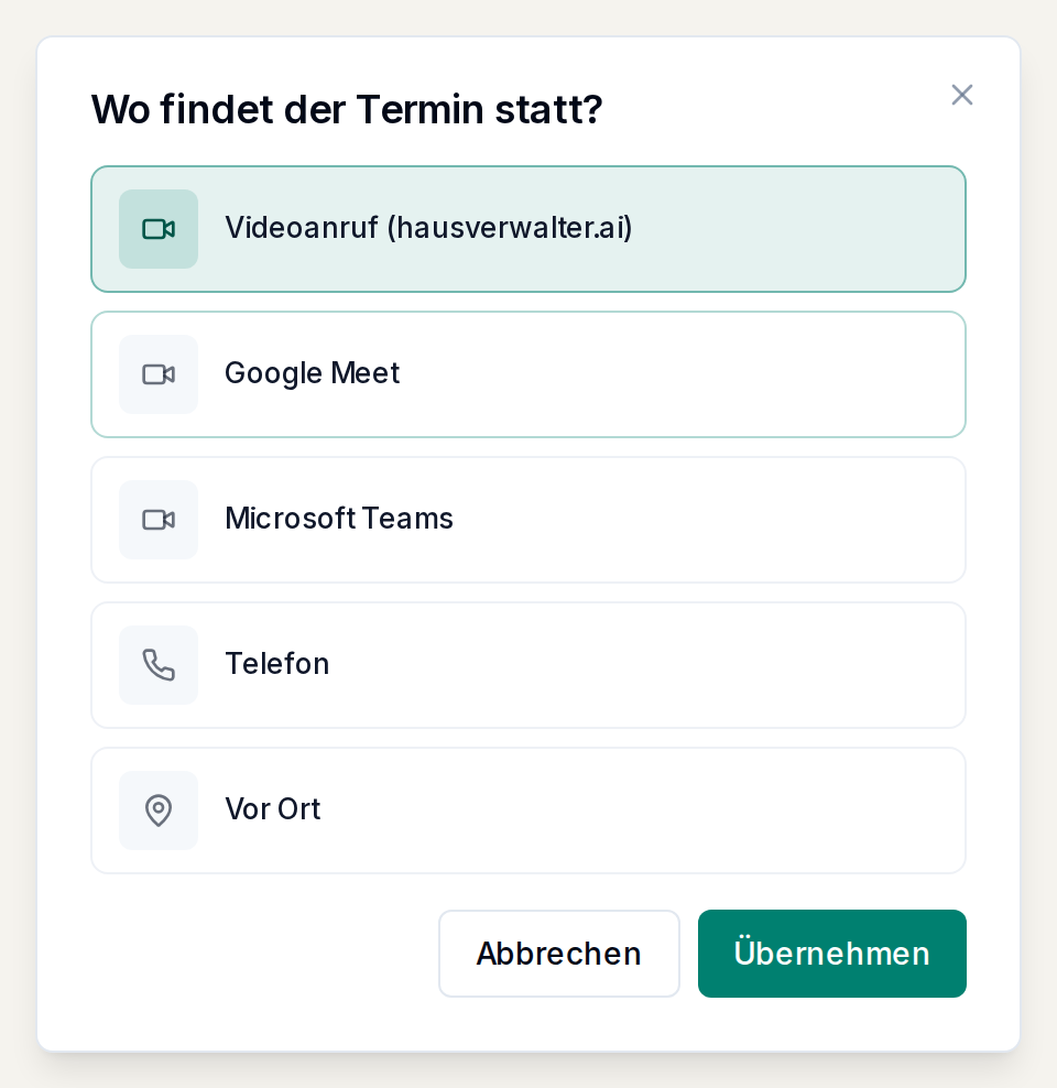 Die Wahl des Ortes