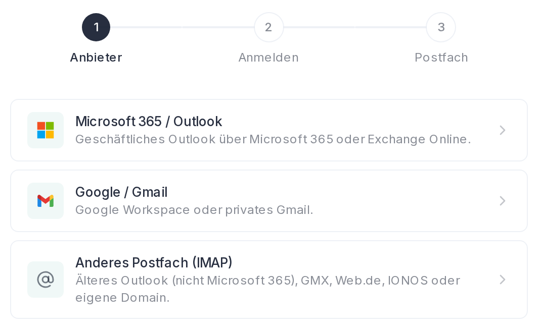 Die Wahl des Anbieters