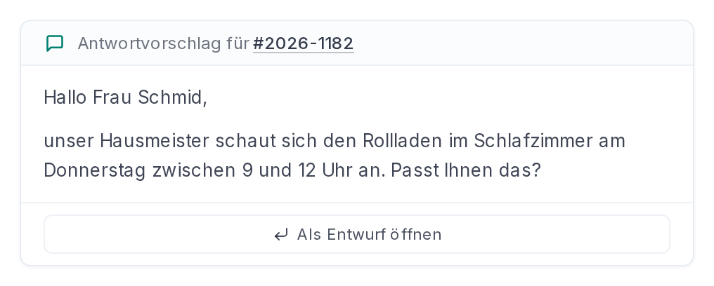 Ein Antwortvorschlag des Ko-Pilots