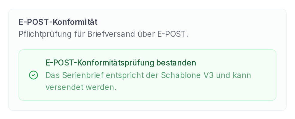 Die bestandene E-POST-Prüfung