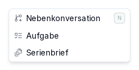 Serienbrief über das Plus in der Konversation