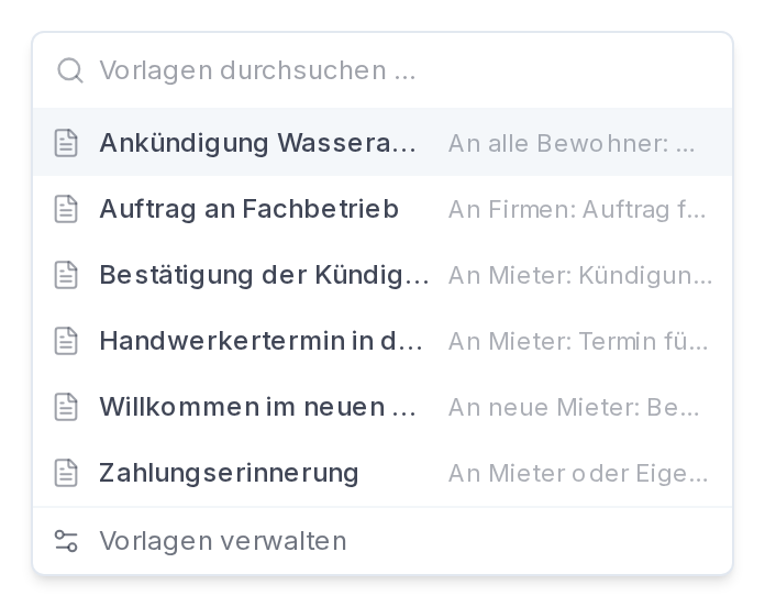 Vorlagen im Anschreiben
