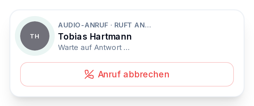 Warten auf Antwort