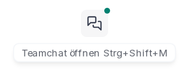 Der Knopf für den Teamchat