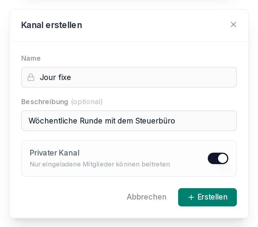 Einen Kanal erstellen