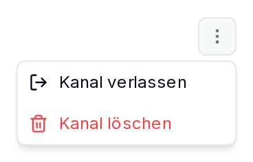 Das Menü eines Kanals