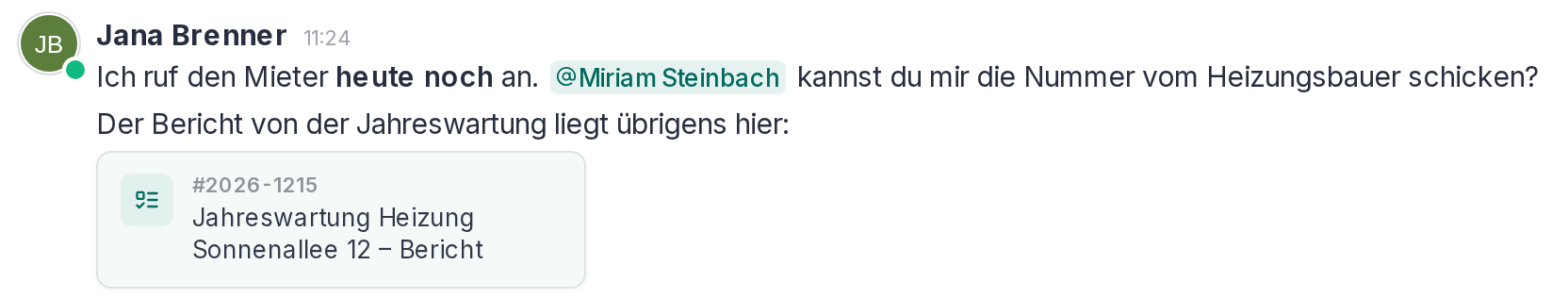 Eine verlinkte Konversation