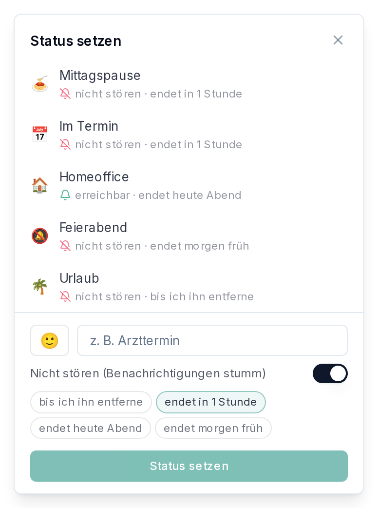 Status setzen